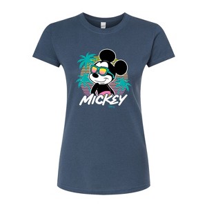Women's - Disney - Mickey Sunset Shades Fitted Graphic T-Shirt - 1 of 3