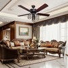 Tangkula 52" Ceiling Fan with Lights, 5 Iron Blades & 3 Cage Lights, Noise-Free Motor with Reversible Function - 3 of 4