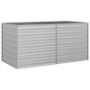 vidaXL Garden Raised Bed 63"x31.5"x30.3" Galvanized Steel Silver - 2 of 4