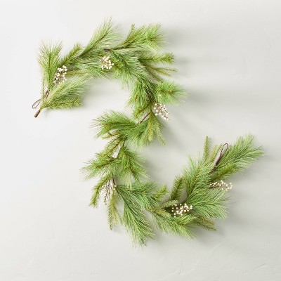 6' Faux Needle Pine with Snowberries Plant Garland - Hearth & Hand™ with Magnolia