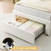 Twin Upholstered Bed Frame with Adjustable Velvet Headboard, Wood Slats Support, Princess Platform Design, Perfect for Bedroom - 4 of 4