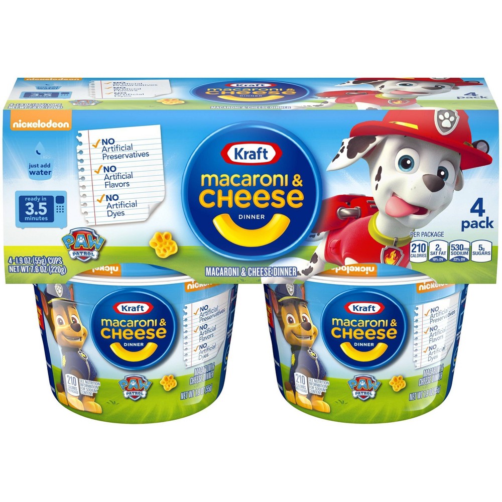 best by 7/15/2023 Kraft Easy Mac Paw Patrol Macaroni and Cheese , 4 ct - 7.6 oz Package