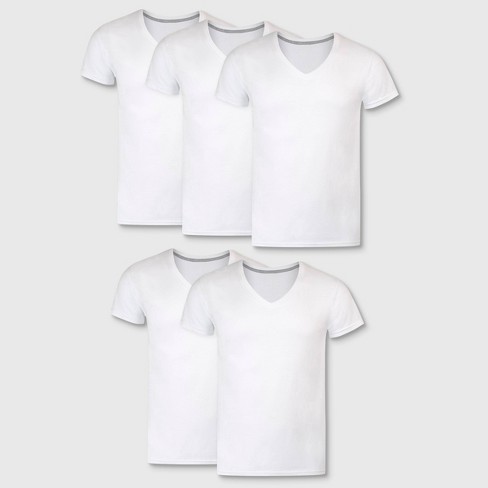 Hanes Premium Men's Slim Fit V-Neck T-Shirt Undershirt With