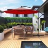 10ft Outdoor Cantilever Umbrella - Offset Patio Umbrella with Easy Tilt, 99.9% UV Protection, and Sturdy Iron Frame for Garden, Pool, Backyard - 2 of 4