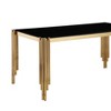 NicBex Modern Dining Table with Tempered Glass Tabletop and Polished Gold Legs, Rectangle Kitchen Table for Dining Room, Living Room - 2 of 4