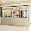 Aheaplus Freestanding 24" Closet System with 3 Wood Drawers - 2 of 4