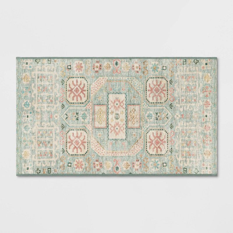 2&#39;3&#34;x3&#39;9&#34; Washable Persian Style Accent Rug Green - Threshold&#8482;, 1 of 6