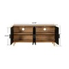 NicBex 62.99 Inch Sideboard Storage Cabinet with 4 Faceted Carved and Spliced Doors for Living Room,Office and Entryway - 3 of 4
