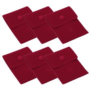 Unique Bargains Portable Microfiber Velvet Soft Jewelry Pouches 6 Pcs - 1 of 4