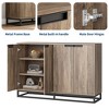 55" Buffet Cabinet with Storage,Large Kitchen Accent Modern Sideboard Cabinet with 2 Drawers and 4 Doors,Coffee Bar Buffet Table for Kitchen,Dining - 4 of 4