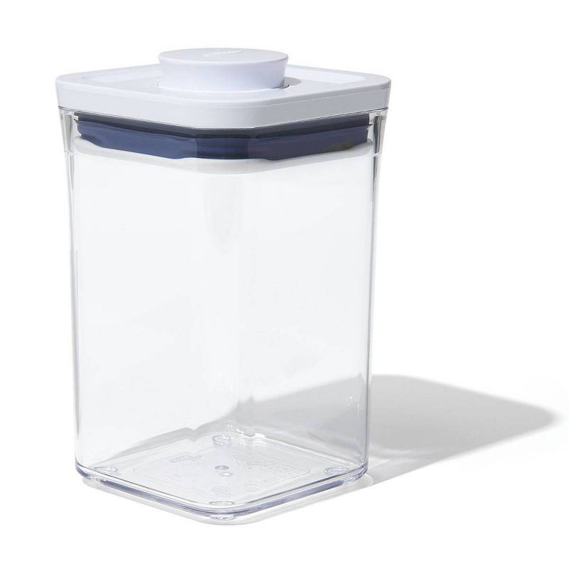 OXO POP 1.1qt Plastic Short Small Square Food Storage Container White, 5 of 7