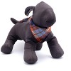 The Worthy Dog Rust/Navy Blue Plaid Classic Square Tie-On Bandana - 3 of 3