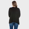 24seven Comfort Apparel Womens Plus Elbow Length Sleeve Open Cardigan - 2 of 3