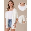 INSPIRE CHIC Women's Half Sleeve Lightweight Open Front Sheer Knit Casual Cardigan - 2 of 4