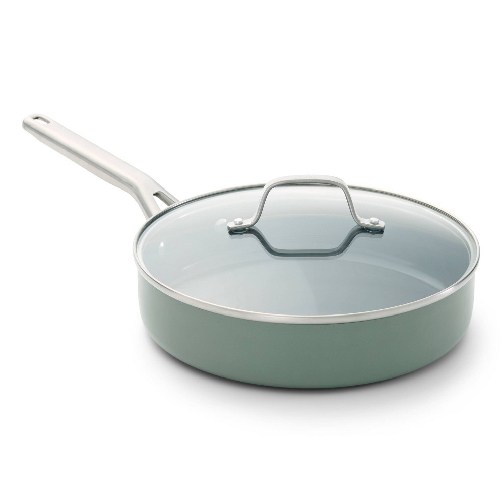Calphalon 3qt Ceramic Saute with Lid Silver Ash