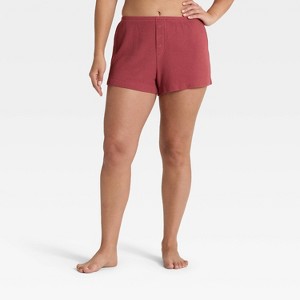 Women's Cozy Ribbed Shorts - Auden™ - 1 of 4