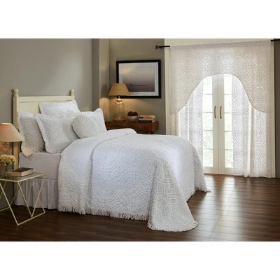 Wedding Ring Collection 100% Cotton Tufted Unique Luxurious Loop Design Bedspread - Better Trends