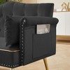 NicBex Luxury Loveseat,Modern Small Velvet Loveseat Sofa with Tufted Back & Metal Legs,2-Seater Couch for Living Room - 3 of 4