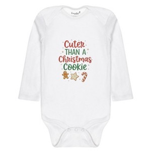 Everyday Kids Christmas Collection Cuter Than a Christmas Cookie Baby Onesie – Holiday Graphic Bodysuit - 1 of 4