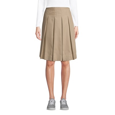 Lands' End Lands' End School Uniform Women's Poly-Cotton Box Pleat Skirt Top of Knee