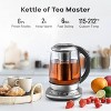 Mecity Glass Electric Kettle - 1.7L, Temp Control, LCD, Preset Brewing, Infuser - 2 of 4