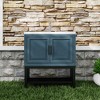 Lyngins Bathroom Vanity with Sink & Aluminum Gunmetal Faucet, Freestanding Bathroom Cabinet with Storage Doors & Open Iron Shelf for Outdoor-Ready - 2 of 4