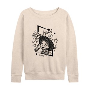 Women's - Disney - Jesse Yeehaw Lightweight French Terry Wide Neck Long Sleeve Shirt - 1 of 4