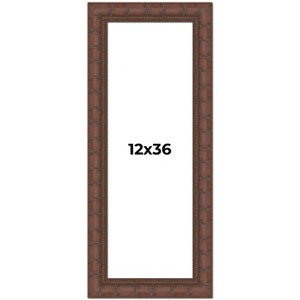 PosterPalooza | 12x36 Wide Bamboo Picture Frame, UV Acrylic, 4 Finishes - Brown, Black, Silver, and Natural - 1 of 4