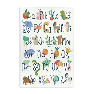 Stupell Industries Kids' Safari Animal Alphabet Illustrations Wall Plaque Art - 1 of 4