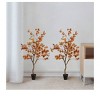 1Pack Autumn Eucalyptus Artificial Tree  3ft Fake Eucalyptus Plants Fall Eucalyptus Tree Autumn Ficus Fall Tree Artificial Silk Plants For Patio Porc - 2 of 4