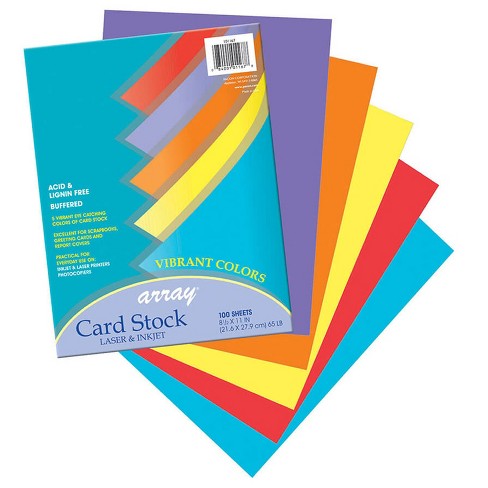Pacon Card Stock, Assorted Classic Colors, 8.5 X 11, 100 Sheets : Target