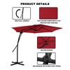 Clihome 10 Ft.Outdoor Patio Cantilever Umbrella with 360 Degrees Rotation & Waterproof Fade-Resistant Canopy with Cross Base - 4 of 4