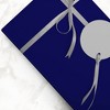 JAM PAPER Royal Blue Glossy Gift Wrapping Paper Roll - 2 packs of 25 Sq. Ft.: Solid Blue for All Occasions, Love & Romance - 4 of 4