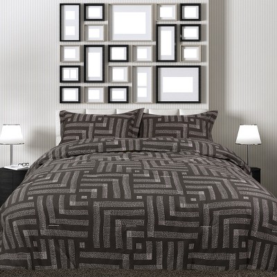 PiccoCasa Geometric Modern Pattern Soft Lightweight Comforter Sets 3 Pcs