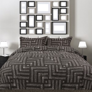 PiccoCasa Geometric Modern Pattern Soft Lightweight Comforter Sets 3 Pcs - 1 of 4