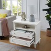 Modern End Table with Charging Station, Wooden Nightstand with Storage, Small Coffee Table, Sofa Side Table for Living Room Bedroom - 2 of 4