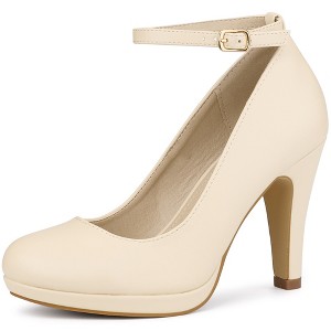Perphy Women's Mary Jane Platform Ankle Strap Stiletto Heel Pumps - 1 of 4