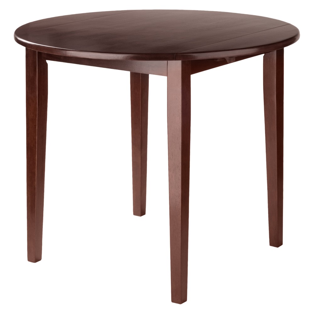 Photos - Dining Table 36" Clayton Round Drop Leaf  Walnut - Winsome