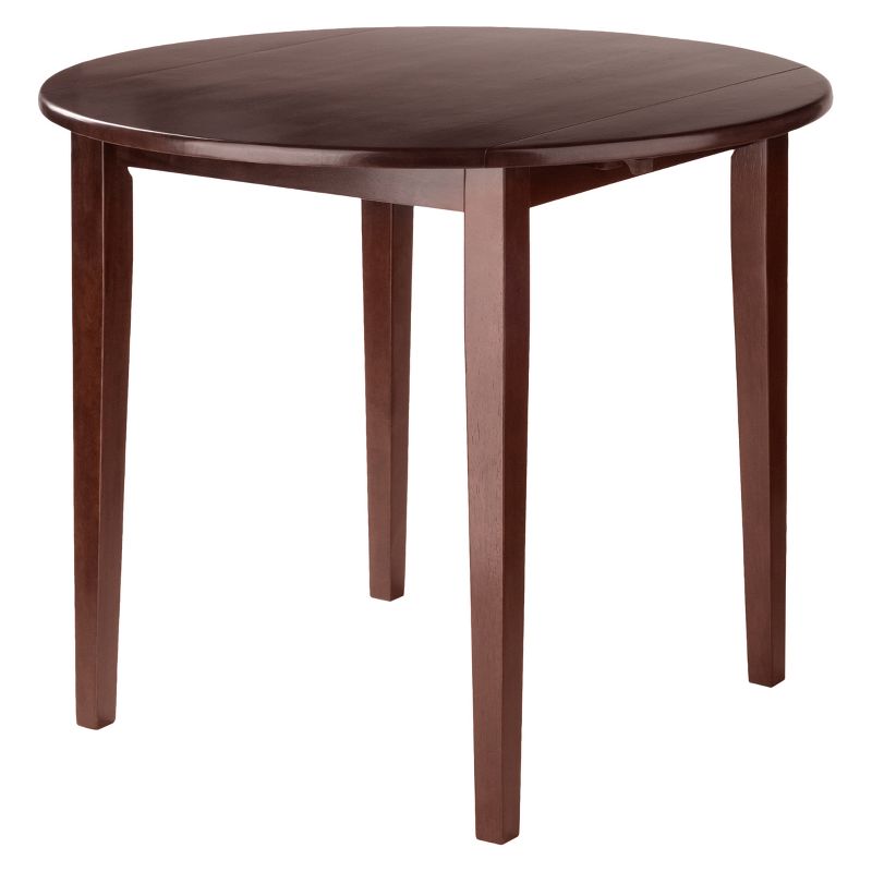 36&#34; Clayton Round Drop Leaf Dining Table Walnut - Winsome, 1 of 11