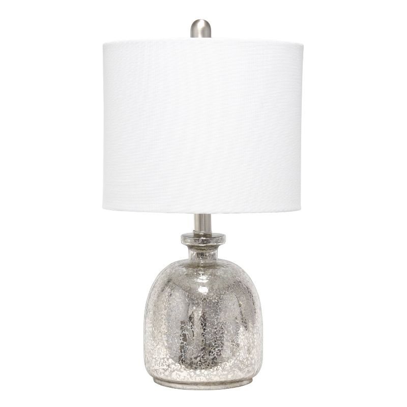 Mercury Hammered Glass Jar Table Lamp with Linen Shade  - Lalia Home, 1 of 8
