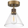 Access Lighting Port Nine 1 - Light Flush Mount in  Antique Brushed Brass - 4 of 4