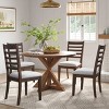Modern Armless High Ladder Back Dining Chair Set of 4,Fabric Upholstered Kitchen Dining Chair,Farmhouse Rubber Wood Dining Chair-Coolbibila - 2 of 4