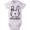Gerber Baby Girls' Short Sleeve Onesies Bodysuits, 8-pack,Bunny, 0-3 Months - 3 of 4