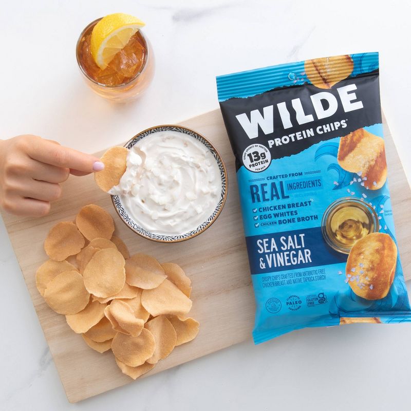 Wilde Brand Protein Chips - Sea Salt &#38; Vinegar - 4ct, 3 of 9