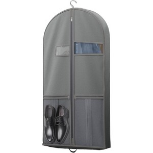 Travel Garment Bag with Zipper Pocket, Hanging Suit Cover for Dresses, Coats & Formal Wear - 1 of 4