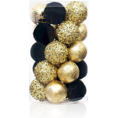 25pcs Christmas Balls Bulk Tree Filler Ornaments,Holiday Decor Essential for Gift Wrapping