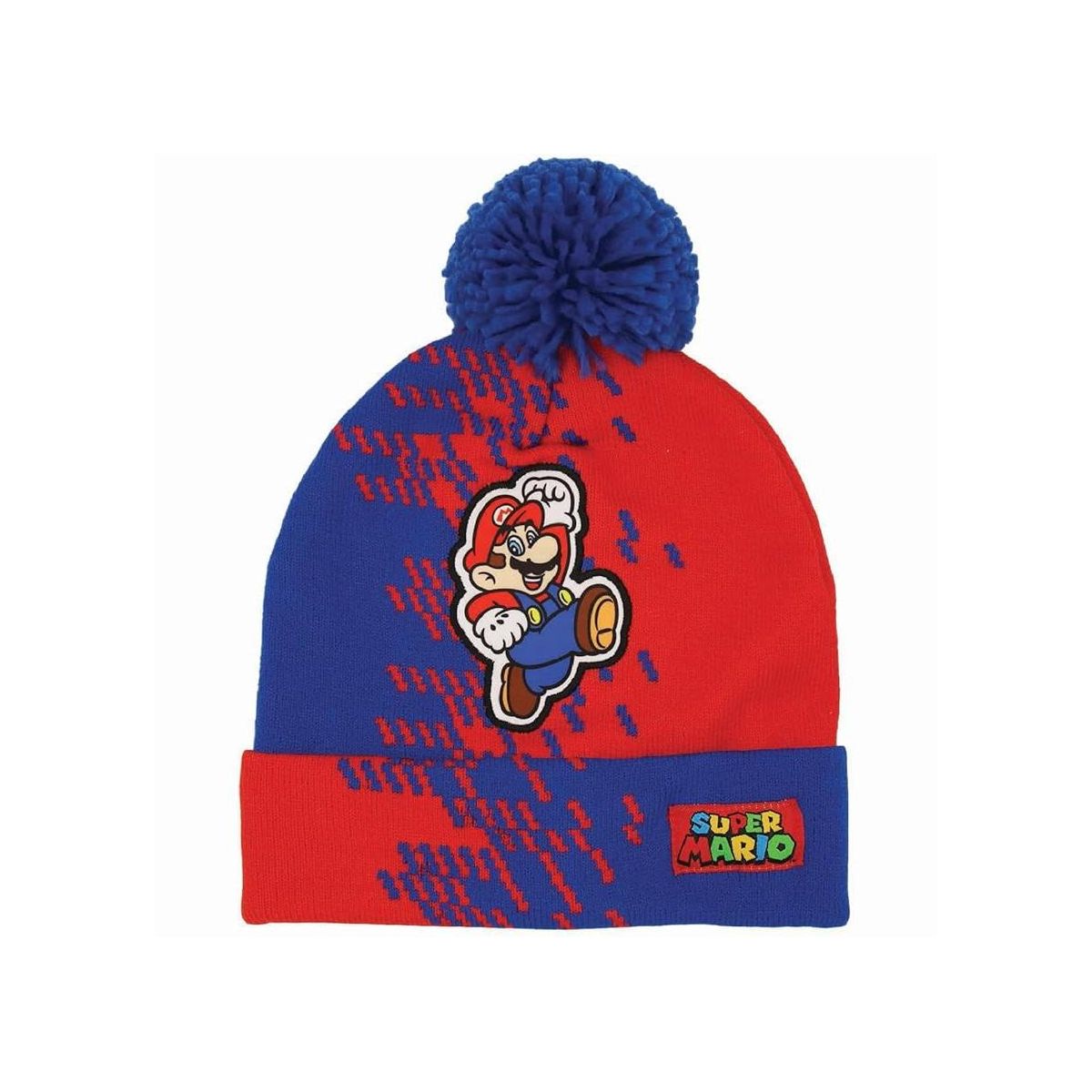 Super Mario Kids Winter Hats -  Cute Warm Pom Pom Beanie for Boys Ages 4-14 Cold Weather Hat