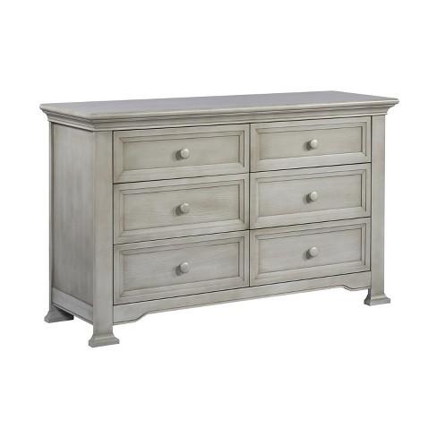 Baby Cache Windsor 6 Drawer Double Dresser Ash Gray Target
