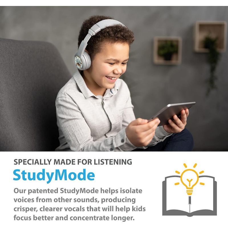 ONANOFF BuddyPhones Play+, Foldable Bluetooth Kids Headphones with Microphone, 3 of 5