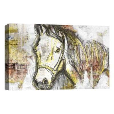 14" x 11" Golden Horse Decorative Wall Art - PTM Images